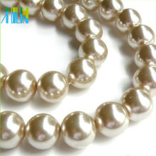 Imitación perlas de vidrio perlas de vidrio de superficie lisa checa